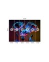 Wall mural for living room - Neon flowers nature | FEEBY