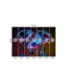 Wall mural for living room - Neon flowers nature | FEEBY
