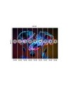 Wall mural for living room - Neon flowers nature | FEEBY