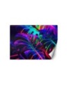 Modern wallpaper - Monstera leaves in neon colors | FEEBY
