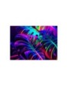 Modern wallpaper - Monstera leaves in neon colors | FEEBY