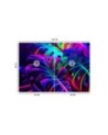 Modern wallpaper - Monstera leaves in neon colors | FEEBY