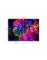 Wall mural - Monstera fluorescent leaves | FEEBY