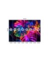 Wall mural - Monstera fluorescent leaves | FEEBY