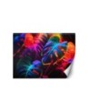 Modern wall mural - Monstera leaves in neon colors | FEEBY