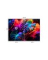 Modern wall mural - Monstera leaves in neon colors | FEEBY
