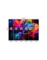 Modern wall mural - Monstera leaves in neon colors | FEEBY