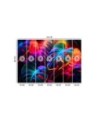 Modern wall mural - Monstera leaves in neon colors | FEEBY