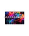 Modern wall mural - Monstera leaves in neon colors | FEEBY