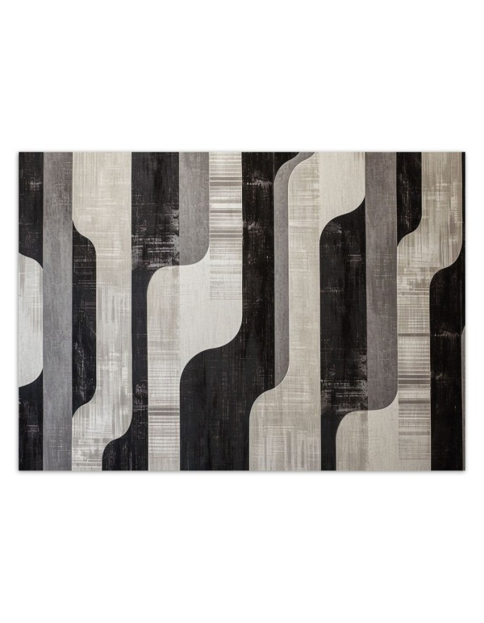 Wall mural for living room - Grey geometric abstraction | FEEBY