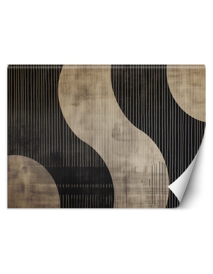 Wall mural for bedroom - Retro abstract shapes | FEEBY