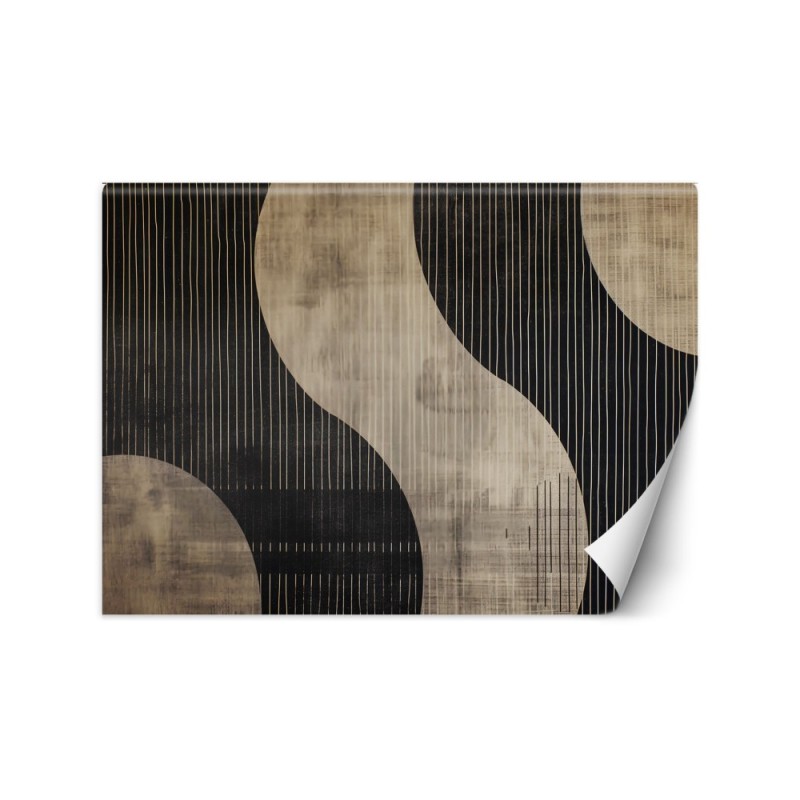 Wall mural for bedroom - Retro abstract shapes | FEEBY