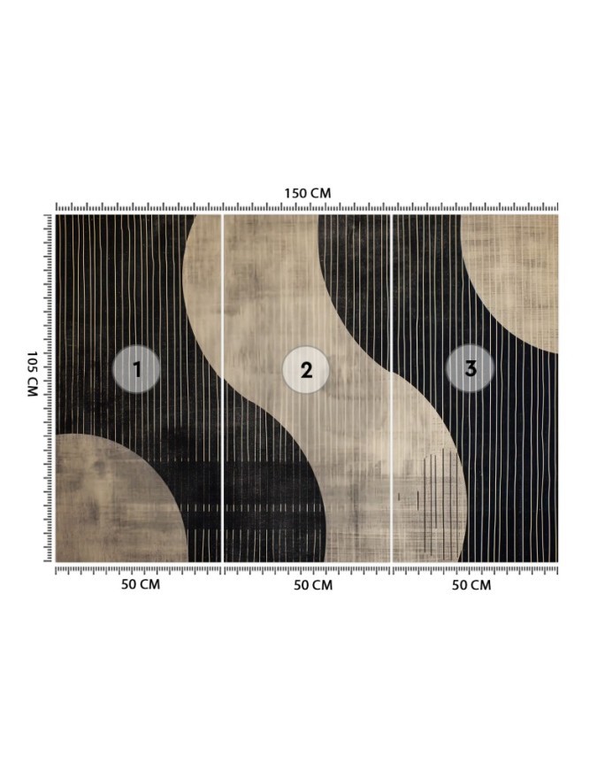 Wall mural for bedroom - Retro abstract shapes | FEEBY