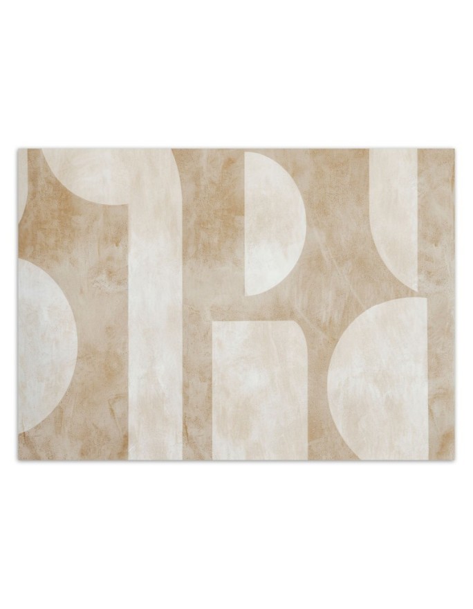 Modern wall mural - Beige abstract shapes | FEEBY