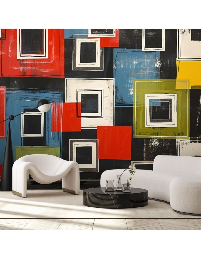 Wallpaper - Colorful retro abstraction | FEEBY