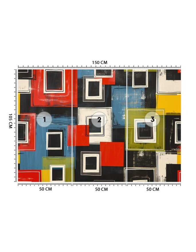 Wallpaper - Colorful retro abstraction | FEEBY