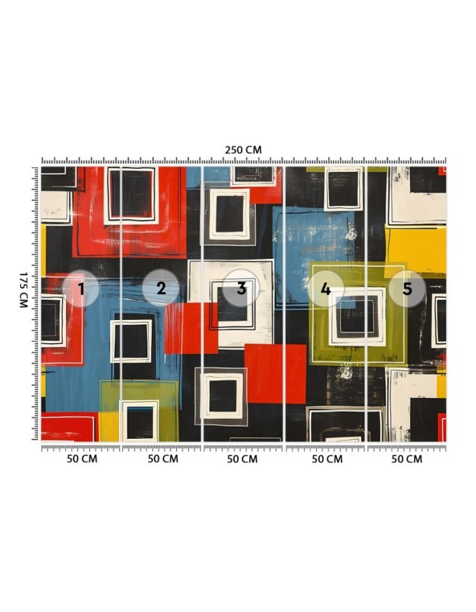 Wallpaper - Colorful retro abstraction | FEEBY