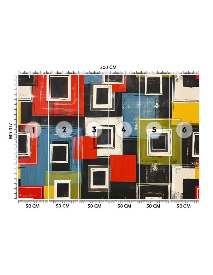 Wallpaper - Colorful retro abstraction | FEEBY