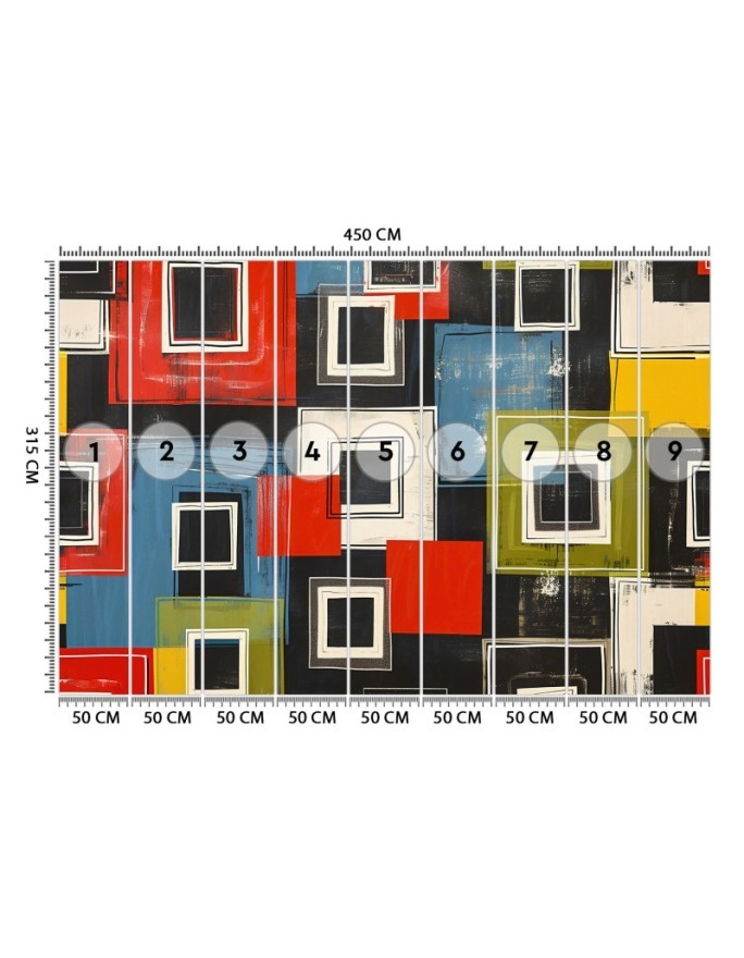 Wallpaper - Colorful retro abstraction | FEEBY