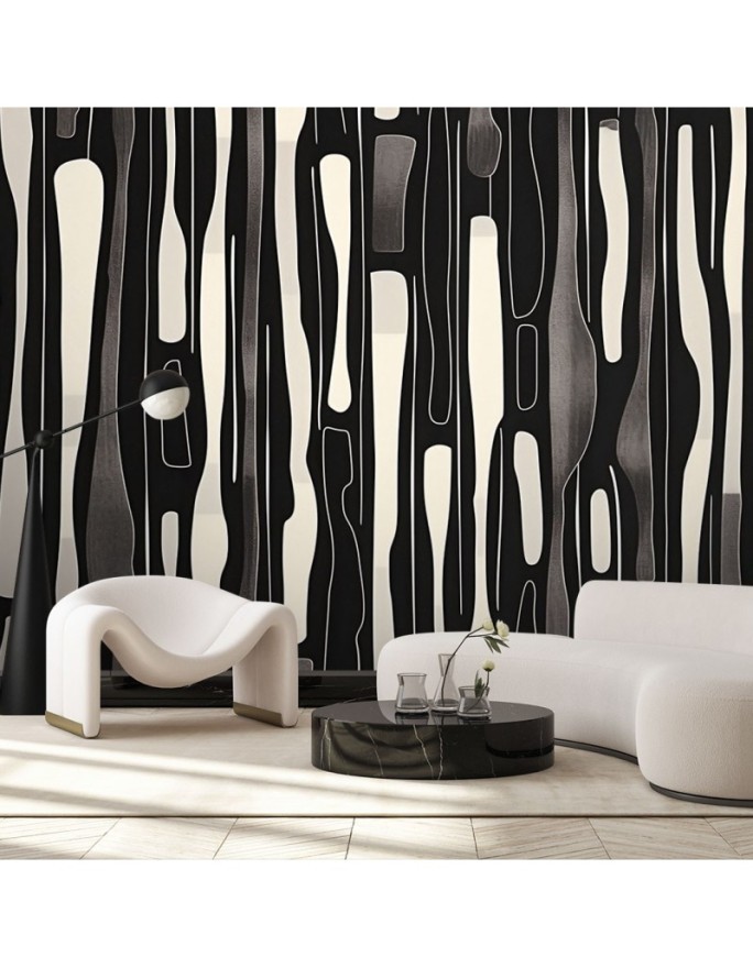 Stylish wallpaper - Black and white abstraction | FEEBY