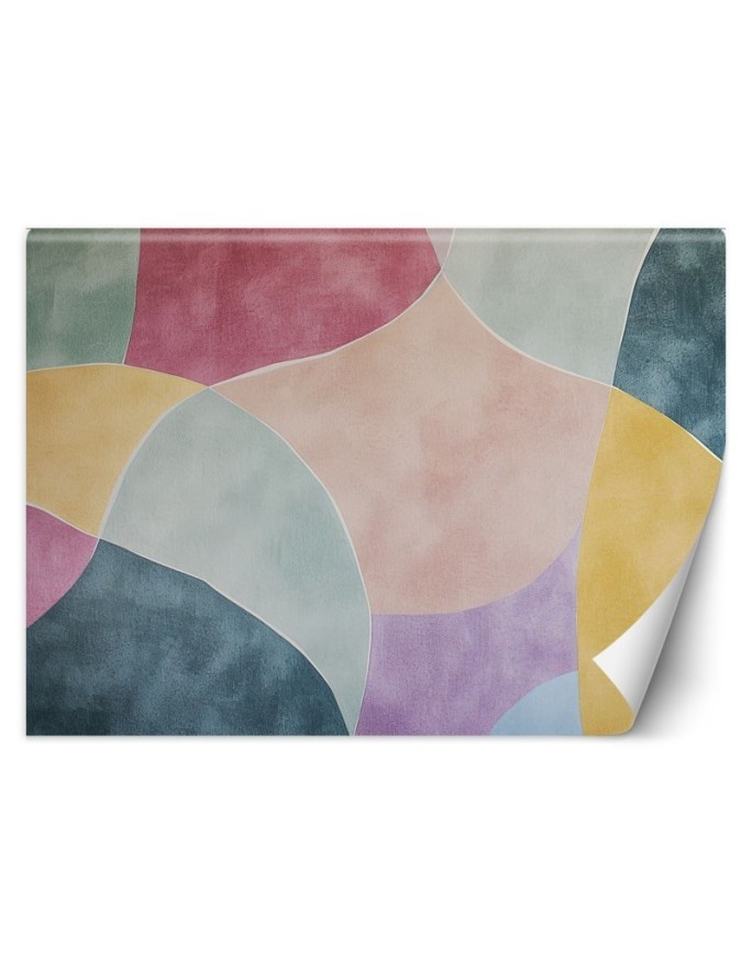 Wall mural - Colorful pastel shapes abstraction | FEEBY