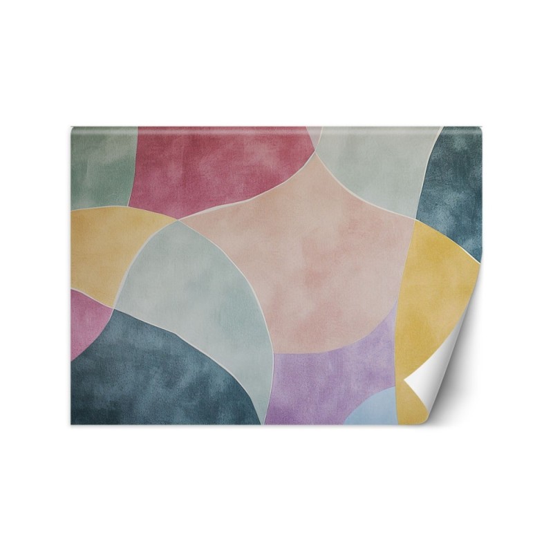 Wall mural - Colorful pastel shapes abstraction | FEEBY