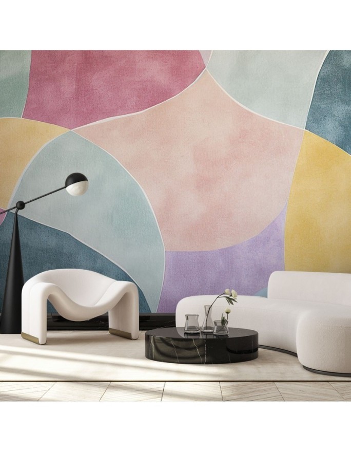 Wall mural - Colorful pastel shapes abstraction | FEEBY