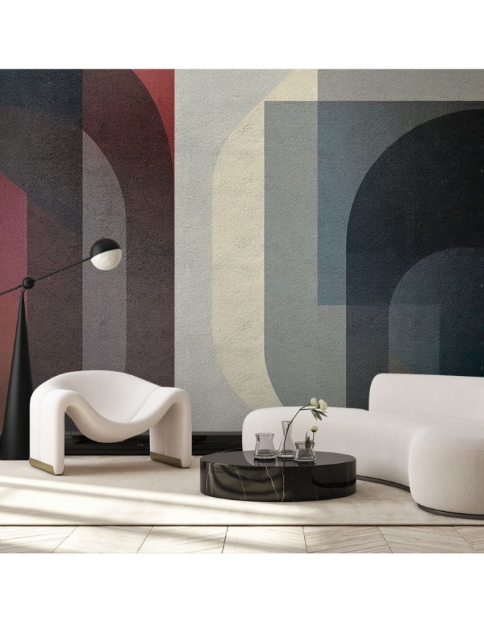 Modern wall mural - Geometric abstraction retro | FEEBY