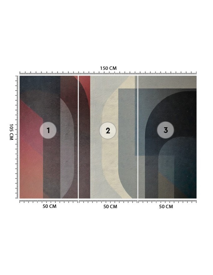 Modern wall mural - Geometric abstraction retro | FEEBY