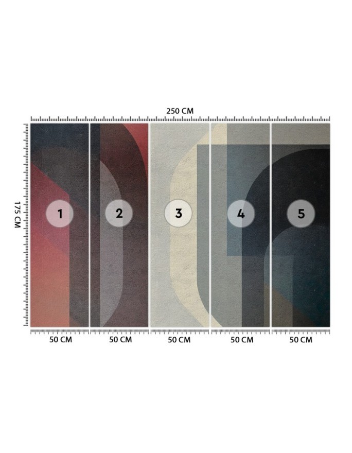 Modern wall mural - Geometric abstraction retro | FEEBY