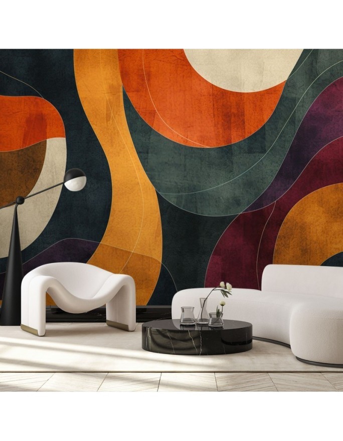 Wall mural for living room - Modern geometric shapes | FEEBY