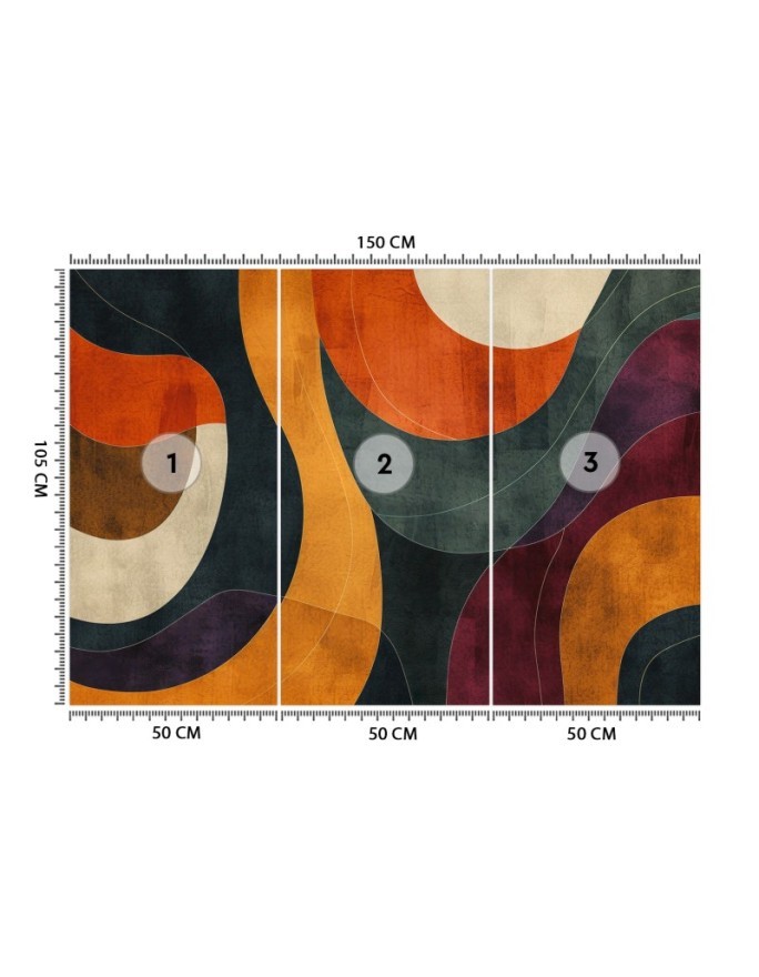 Wall mural for living room - Modern geometric shapes | FEEBY