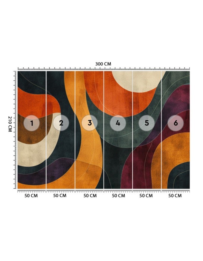 Wall mural for living room - Modern geometric shapes | FEEBY