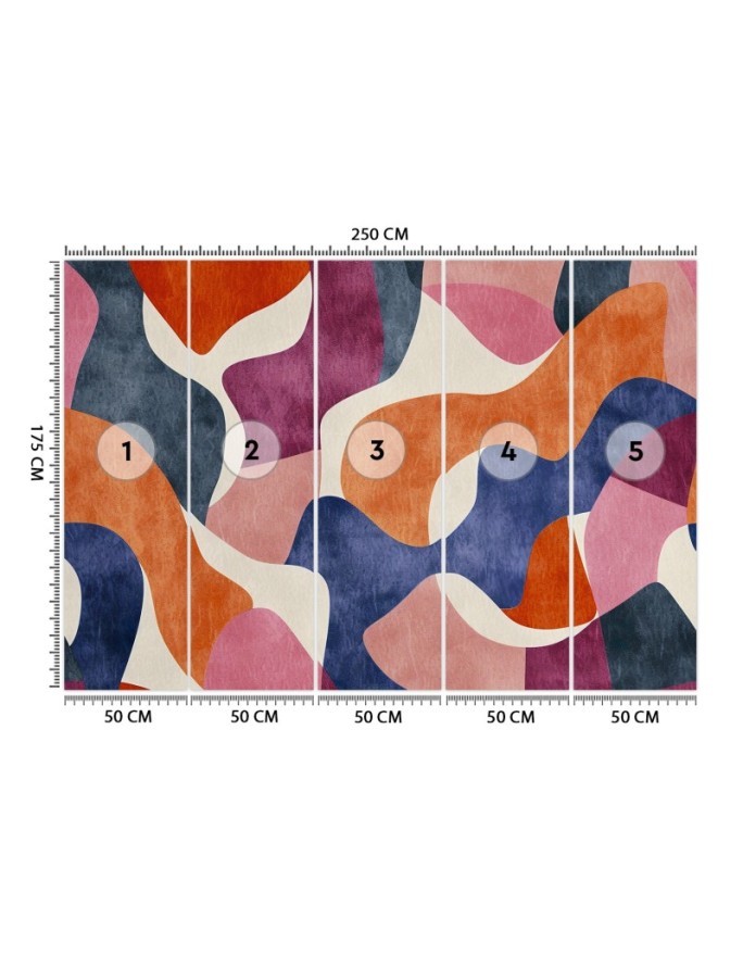Wall mural for bedroom - Modern colorful abstraction | FEEBY