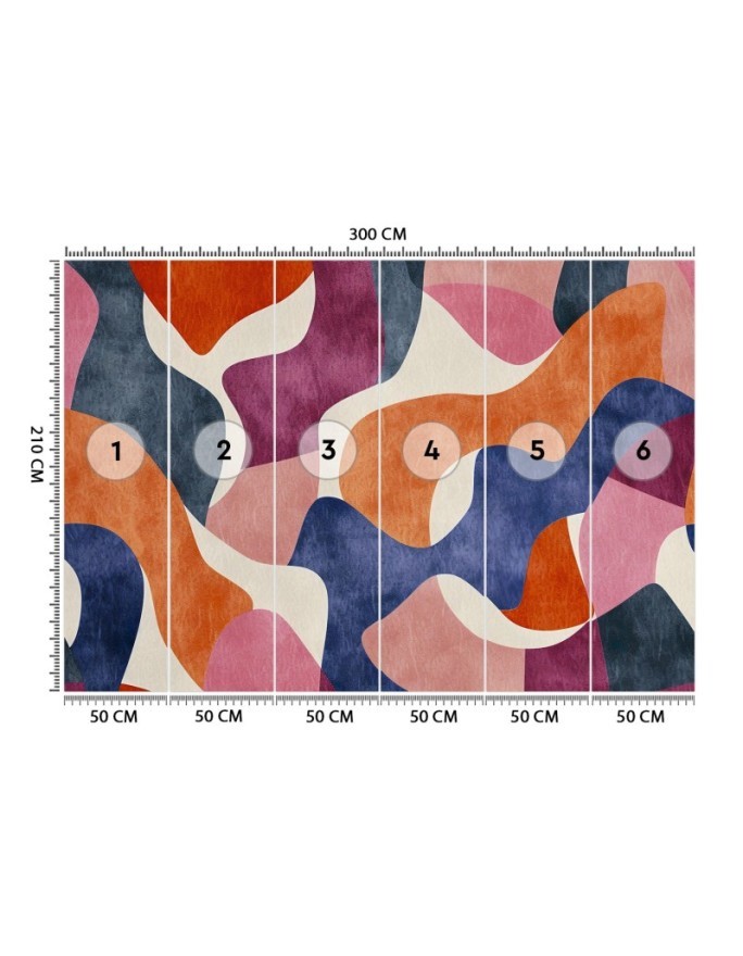 Wall mural for bedroom - Modern colorful abstraction | FEEBY