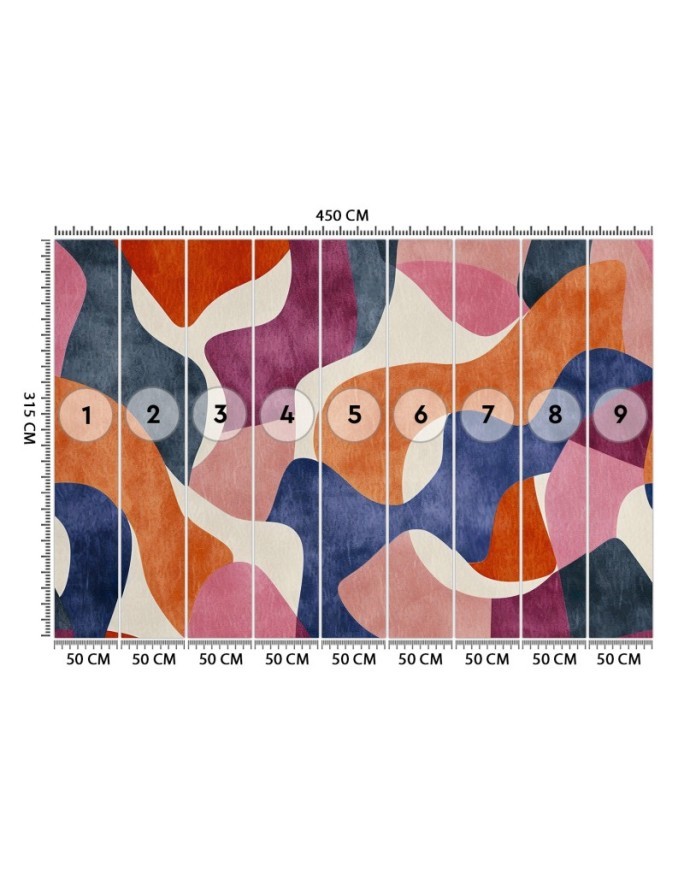 Wall mural for bedroom - Modern colorful abstraction | FEEBY