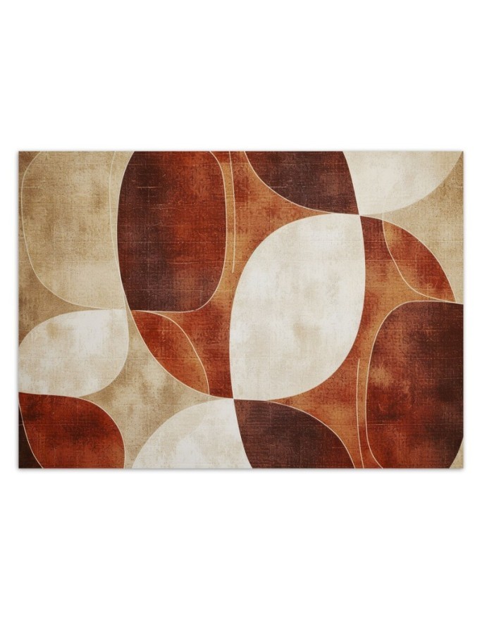 Modern wall mural - Abstract shapes brown vintage | FEEBY
