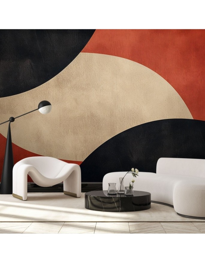 Stylish wallpaper - Round vintage shapes abstract | FEEBY