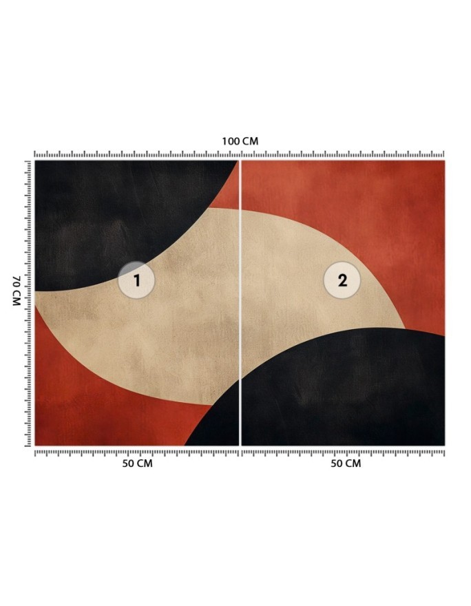 Stylish wallpaper - Round vintage shapes abstract | FEEBY