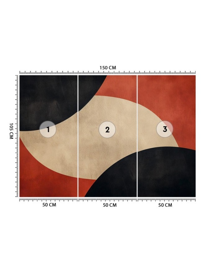 Stylish wallpaper - Round vintage shapes abstract | FEEBY