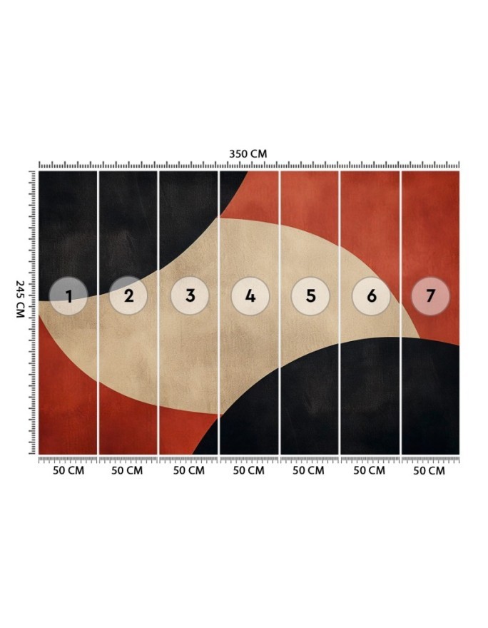 Stylish wallpaper - Round vintage shapes abstract | FEEBY
