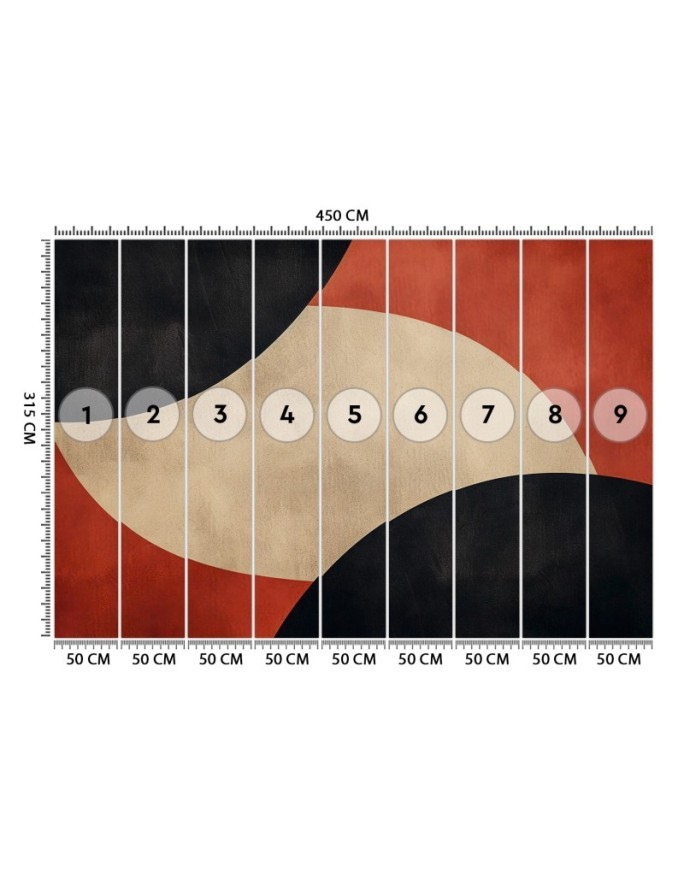 Stylish wallpaper - Round vintage shapes abstract | FEEBY