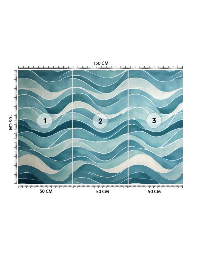 Wall mural - Sea Waves Abstraction | FEEBY
