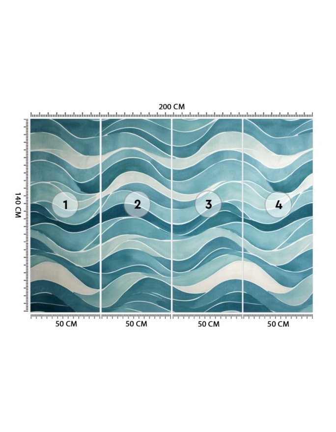 Wall mural - Sea Waves Abstraction | FEEBY
