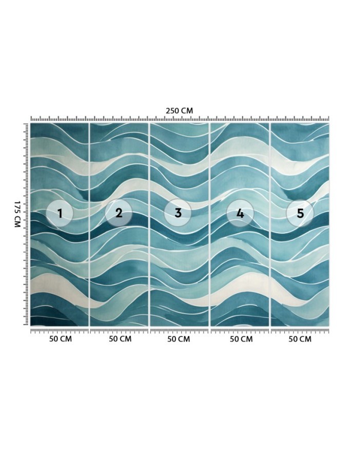 Wall mural - Sea Waves Abstraction | FEEBY