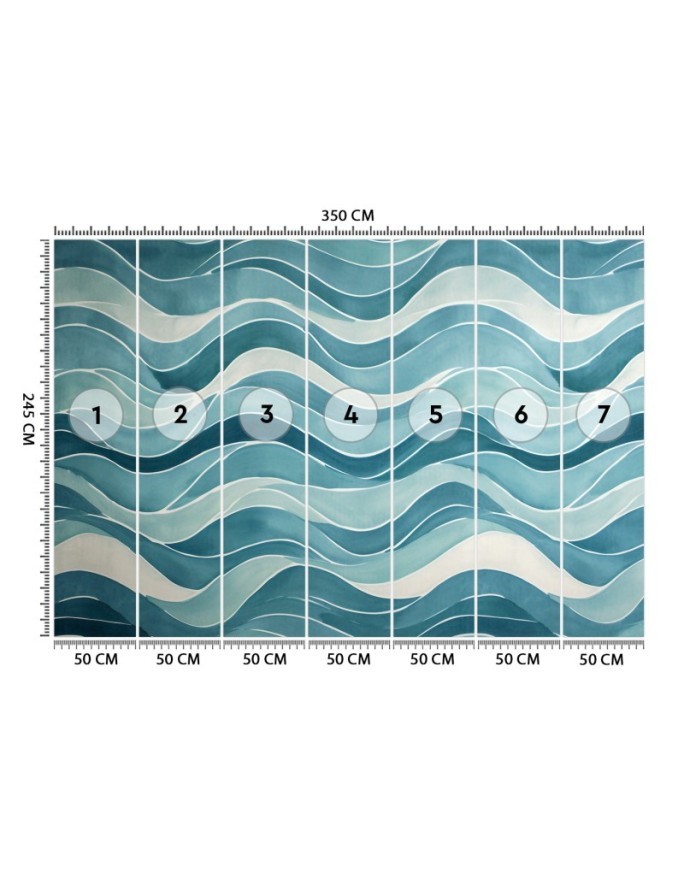 Wall mural - Sea Waves Abstraction | FEEBY