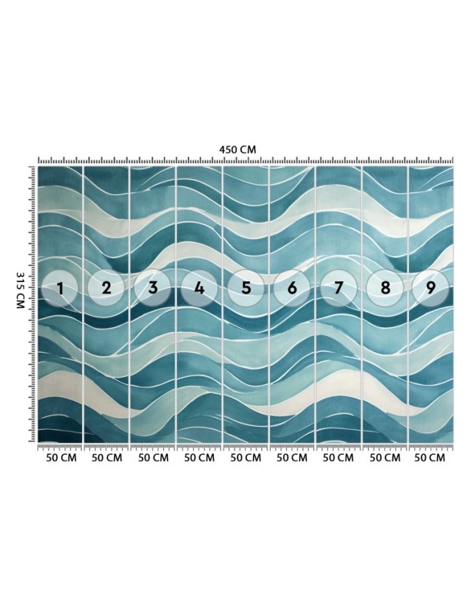 Wall mural - Sea Waves Abstraction | FEEBY