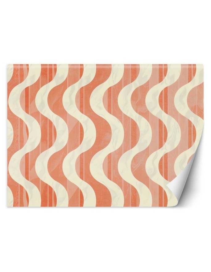 Modern wall mural - Wavy abstract retro | FEEBY