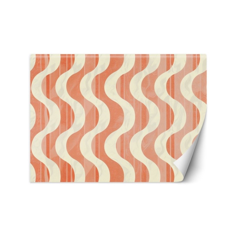 Modern wall mural - Wavy abstract retro | FEEBY
