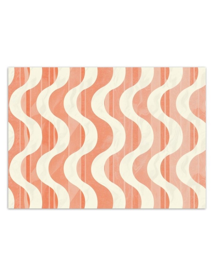 Modern wall mural - Wavy abstract retro | FEEBY